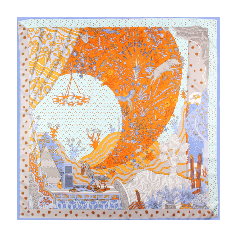 Scarf Silk Square - Manual Hand Rolled Twill Silk Scarf