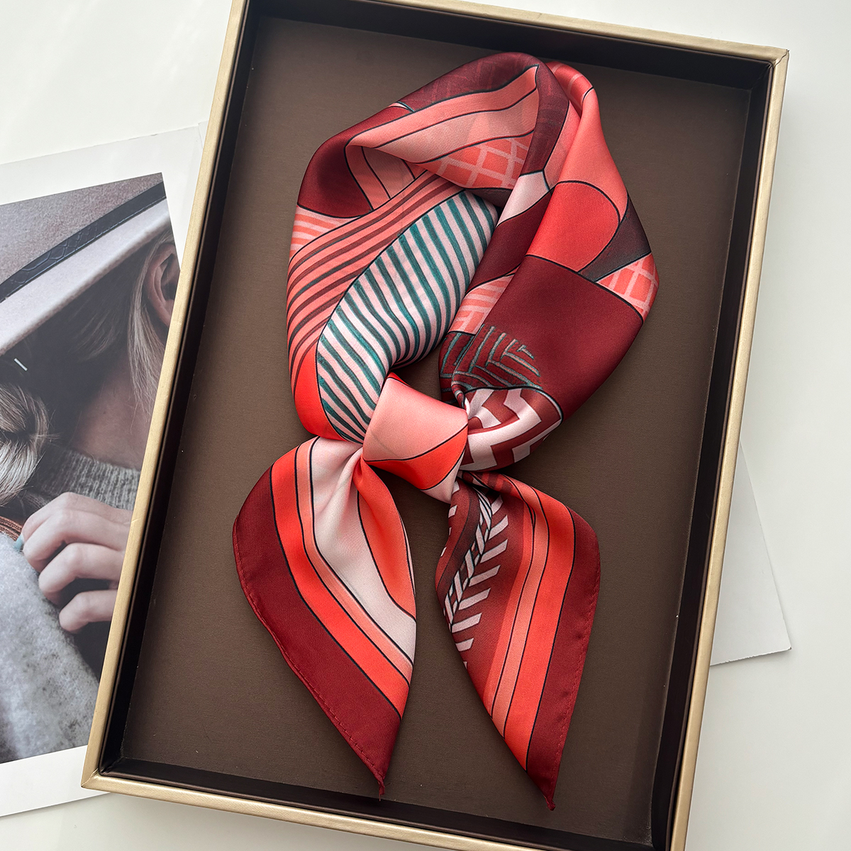 Scarf Silk Square - Luxury Square Scarf For Women Ladies