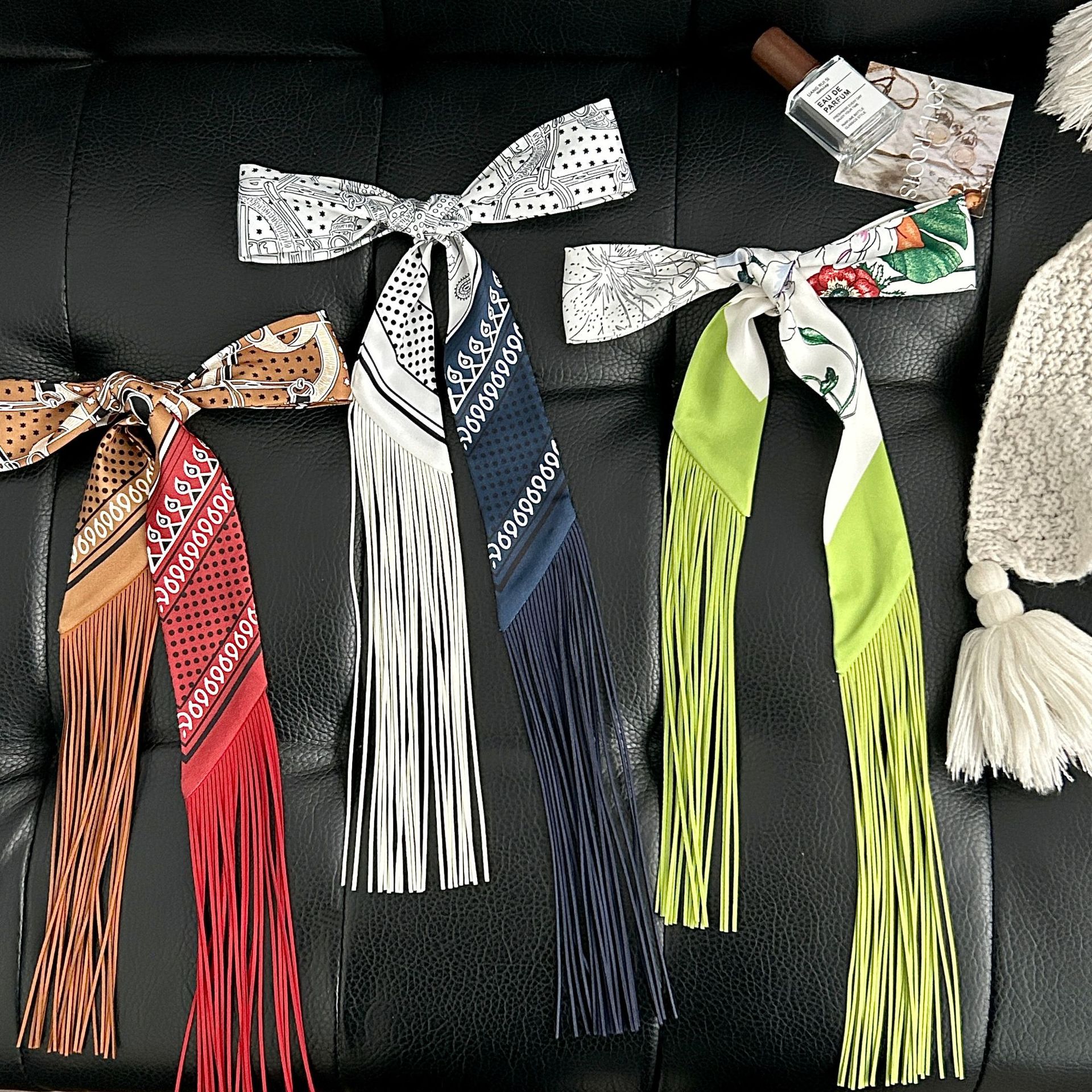 Luxury Tassel Skinny Scarf for - Face Scarf Mask ulasan dan harga