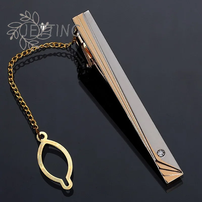 Hot Metal Simple Necktie Buckl - Tie Clip Silver ulasan dan harga