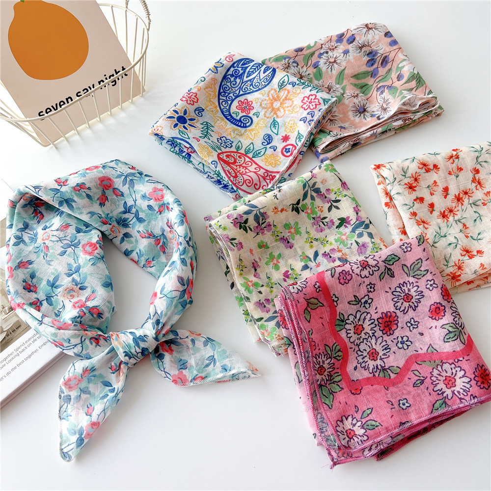 Spring Autumn Scarf Chic Fashi - Bandana Cotton ulasan dan harga