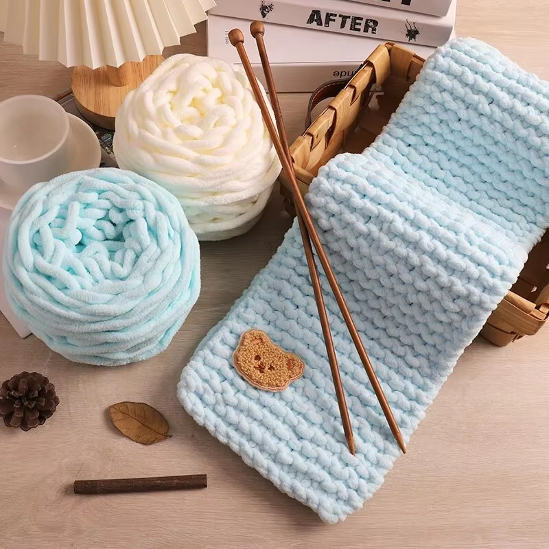 3PCS 300g Chenille Knitting Ya - Woven Scarf Blanket ulasan dan harga