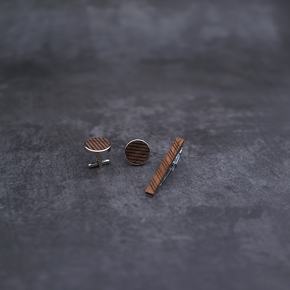 High Quality Wood Cuff links n - Tie Bar Set Gift ulasan dan harga