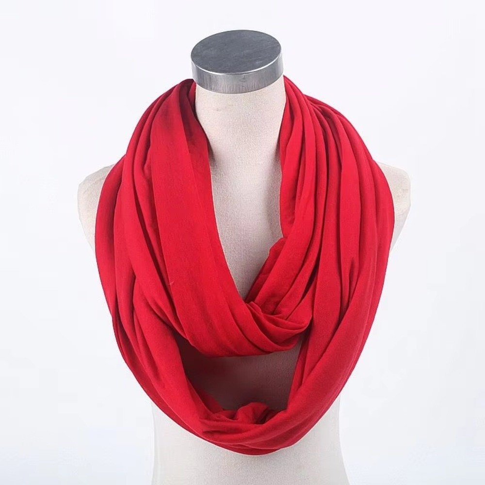 Fashion Solid Color Infinity S - Infinity Scarf Knit ulasan dan harga