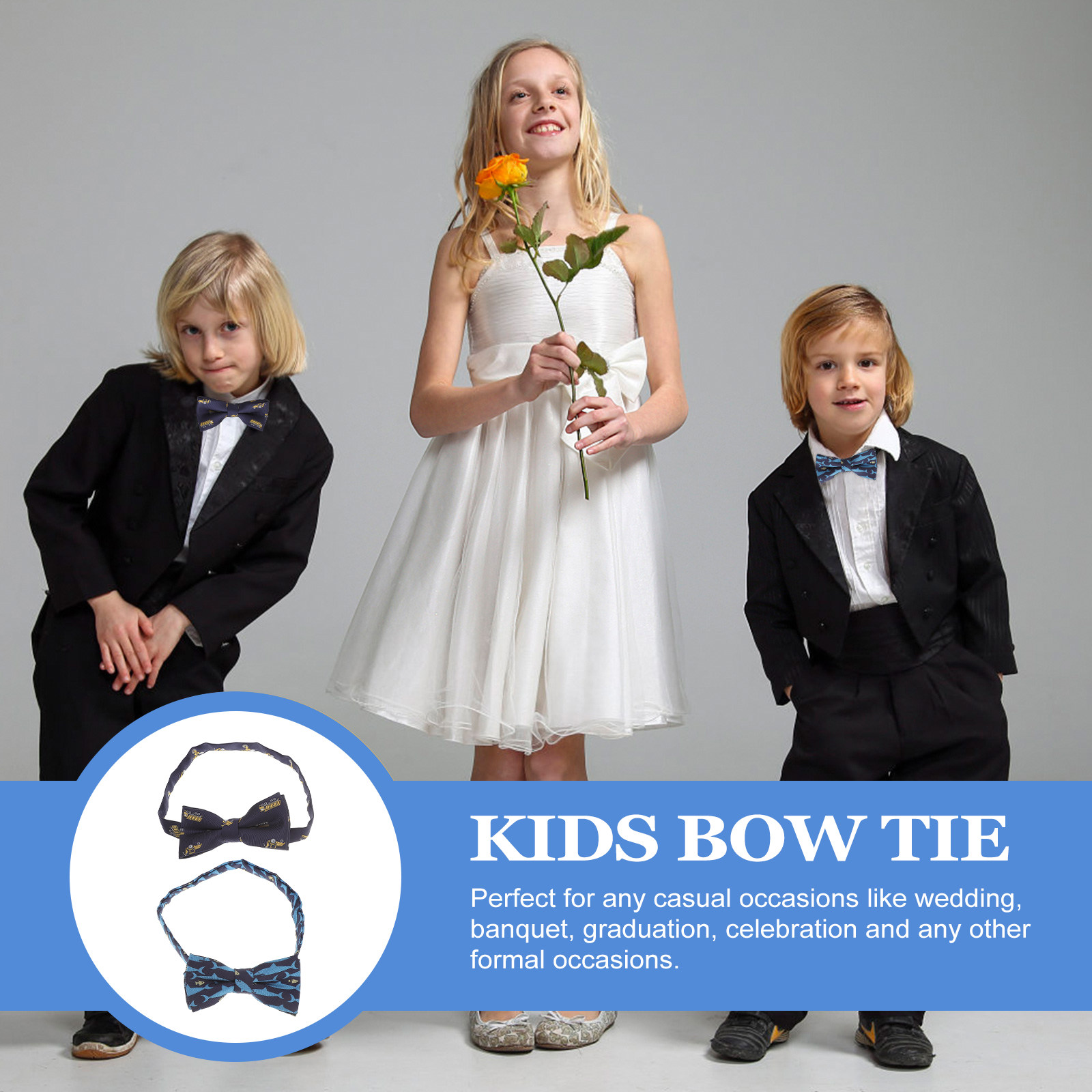 2Pcs Kids Bow Tie Cartoon Pre- - Bow Tie Pre Tied ulasan dan harga