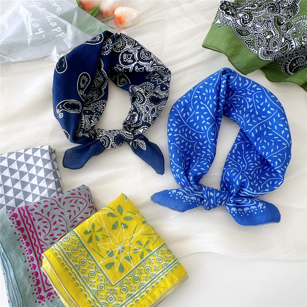 Luxury Floral Print Cotton Lin - Bandana Cotton ulasan dan harga