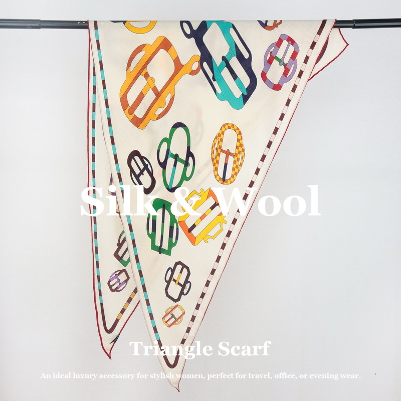 Silk Wool Scarf Large Triangle - Pashmina Wrap Large ulasan dan harga