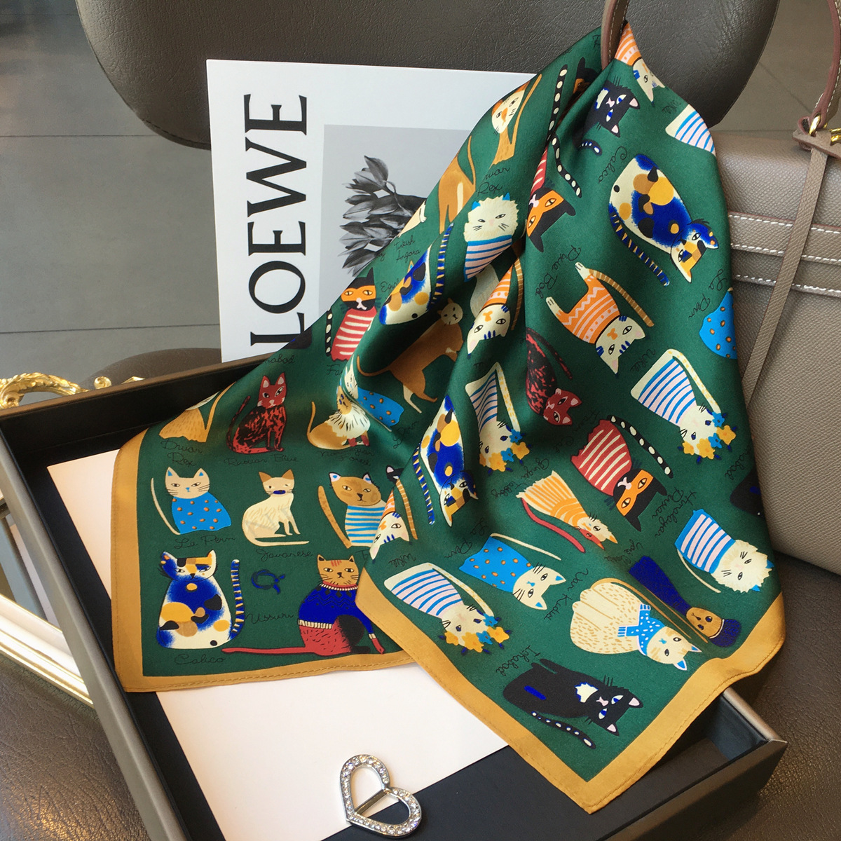 Luxury Brand 2023 Silk Square  - Silk Tie Striped ulasan dan harga