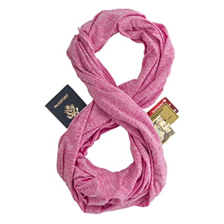Infinity Travel Scarf Loop wit - Infinity Scarf Knit ulasan dan harga
