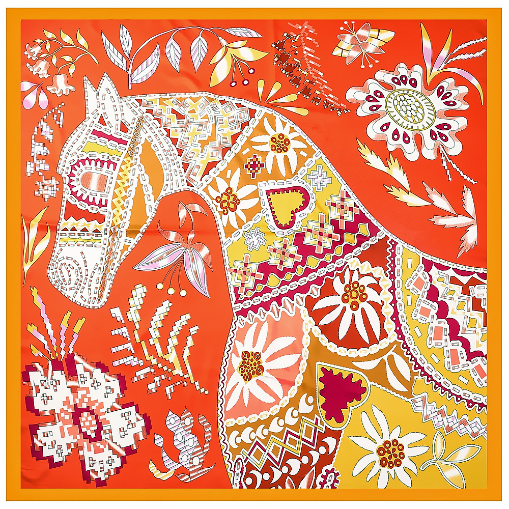130cm Brand Women Scarves Desi - Scarf Silk Square ulasan dan harga