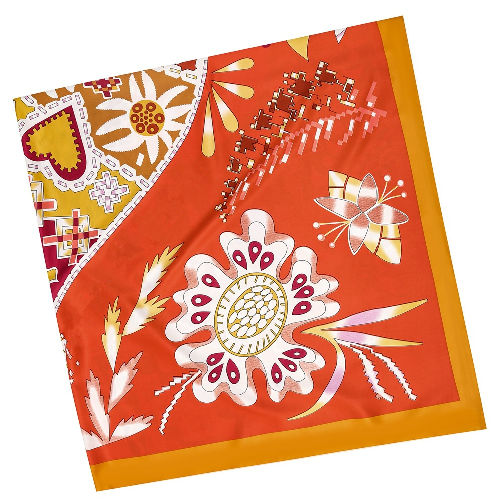 130cm Brand Women Scarves Desi - Scarf Silk Square ulasan dan harga