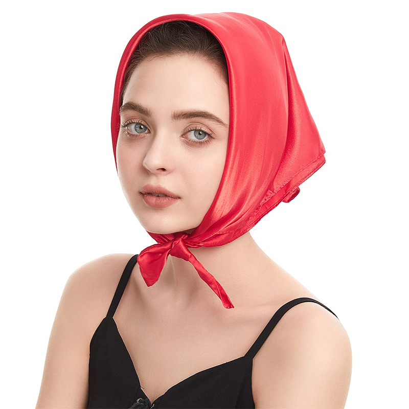 2024 New Fashion Women Satin S - Scarf Silk Square ulasan dan harga