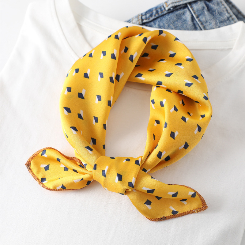 Women scarf  50*50cm Square Sk - Silk Tie Striped ulasan dan harga