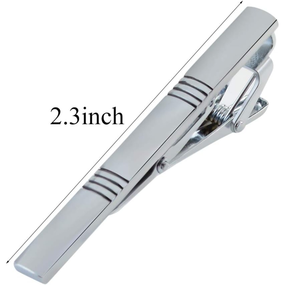 Set of 4 Silver Metal Necktie  - Tie Clip Silver ulasan dan harga
