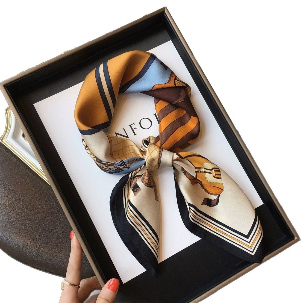 Fashion Satin Square Scarf for - Scarf Silk Square ulasan dan harga