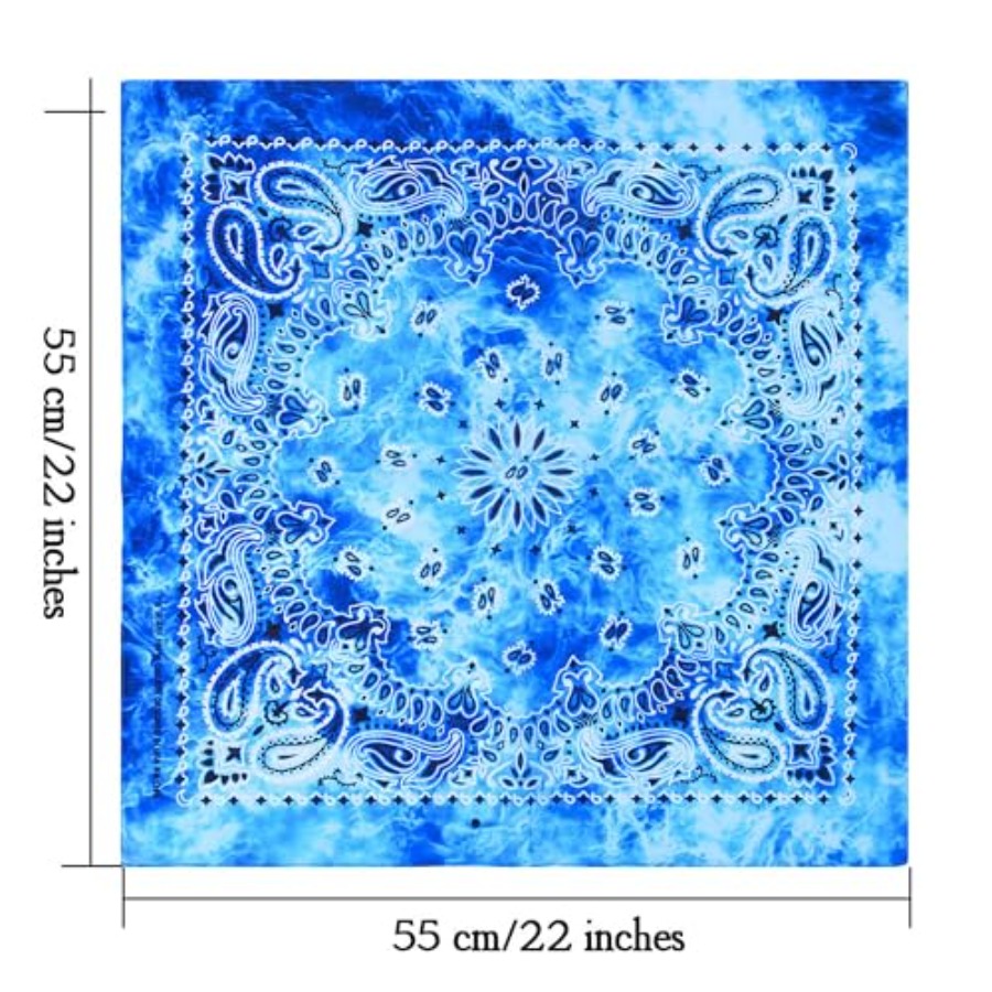 URATOT 6 Pack Tie Dye Bandana  - Handkerchief Cotton Men ulasan dan harga