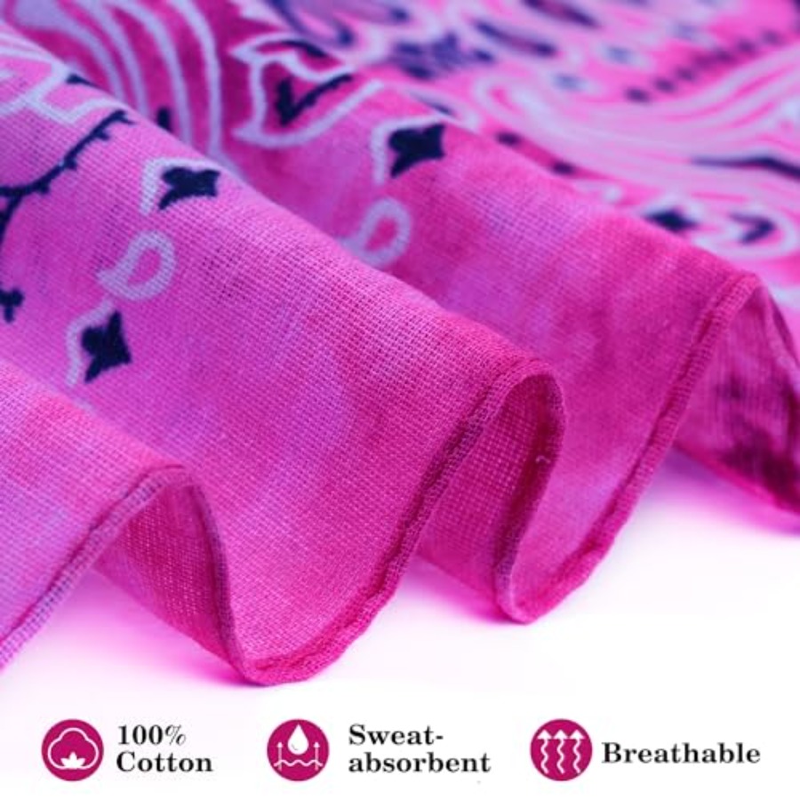 URATOT 6 Pack Tie Dye Bandana  - Handkerchief Cotton Men ulasan dan harga