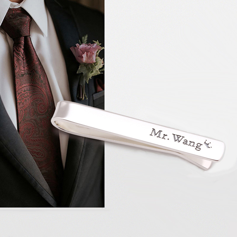 Amxiu Custom Name 925 Sterling - Tie Clip Silver ulasan dan harga