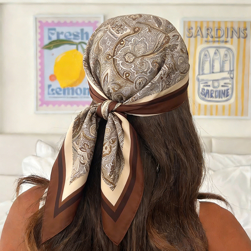 Luxury Women Silk Square Scarf - Scarf Silk Square ulasan dan harga