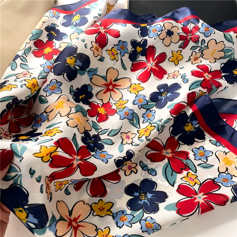 Luxury Square Scarf For Women  - Scarf Silk Square ulasan dan harga