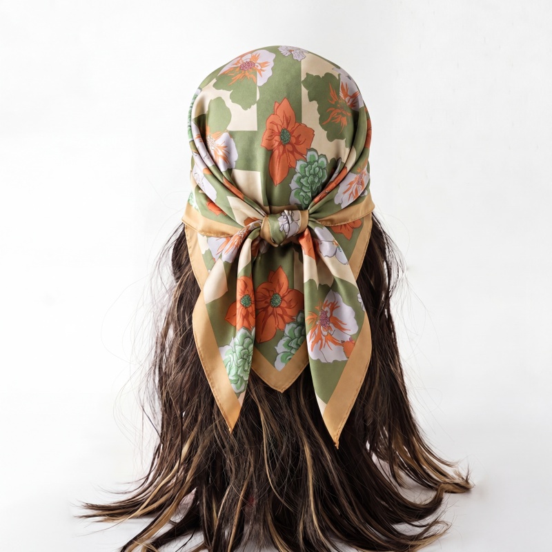 Print Silk Scarf Fashion Turba - Scarf Silk Square ulasan dan harga