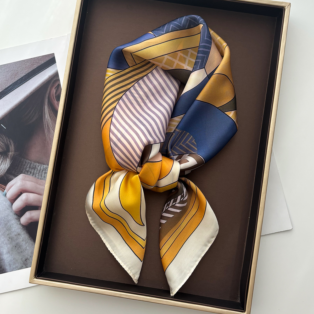 Luxury Square Scarf For Women  - Scarf Silk Square ulasan dan harga