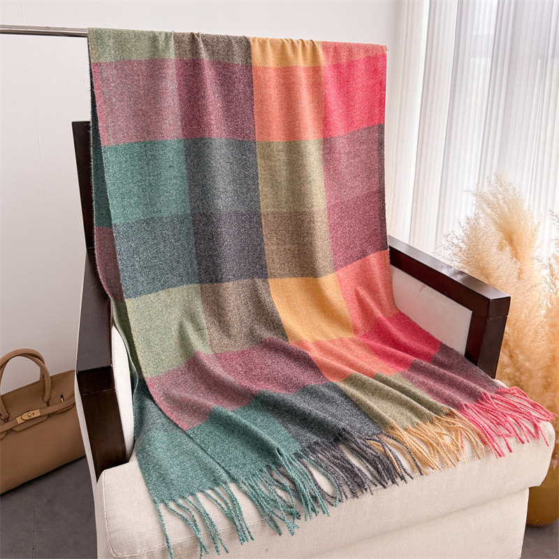 200*64cm New Fashion Cashmere  - Woven Scarf Blanket ulasan dan harga