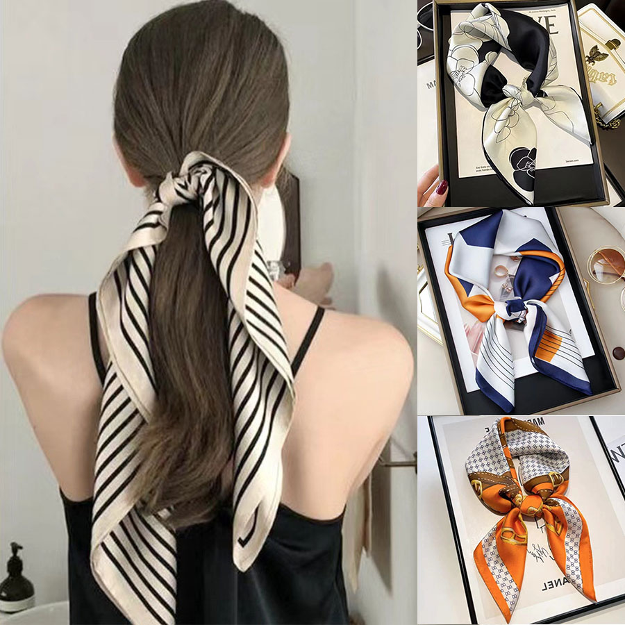 70×70cm Satin Square Scarf, Si - Scarf Silk Square ulasan dan harga