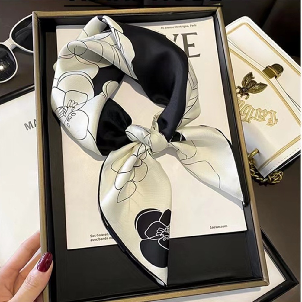 70×70cm Satin Square Scarf, Si - Scarf Silk Square ulasan dan harga
