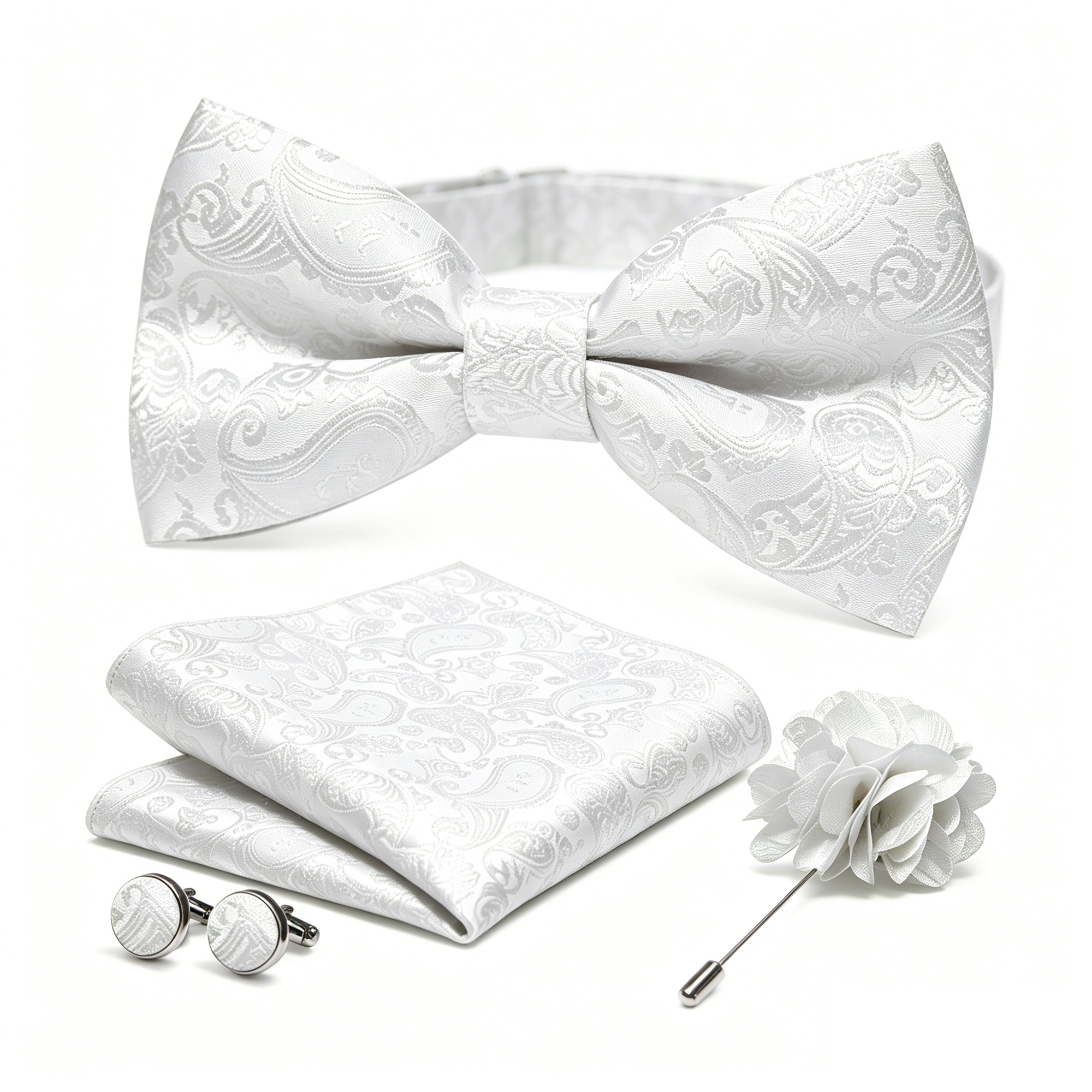 36pcs Black Silk Jacquard Pais - Bow Tie Pre Tied ulasan dan harga