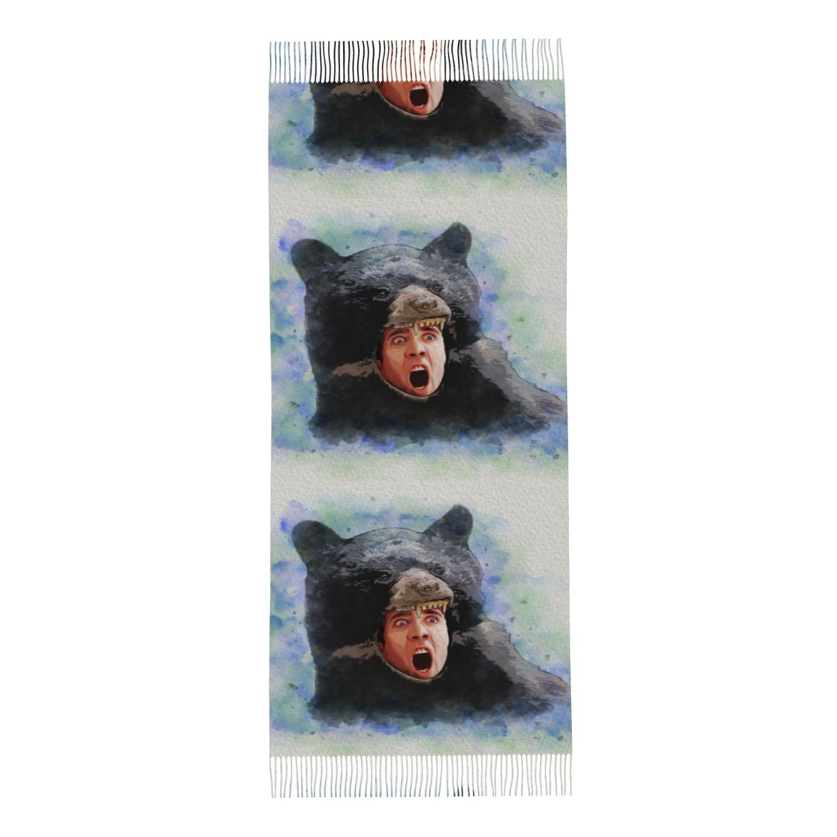 Cage Bear Watercolor Scarf for - Pashmina Wrap Large ulasan dan harga