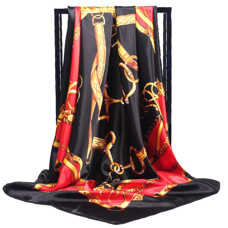 90*90cm Ladies Silk Scarf Band - Scarf Silk Square ulasan dan harga