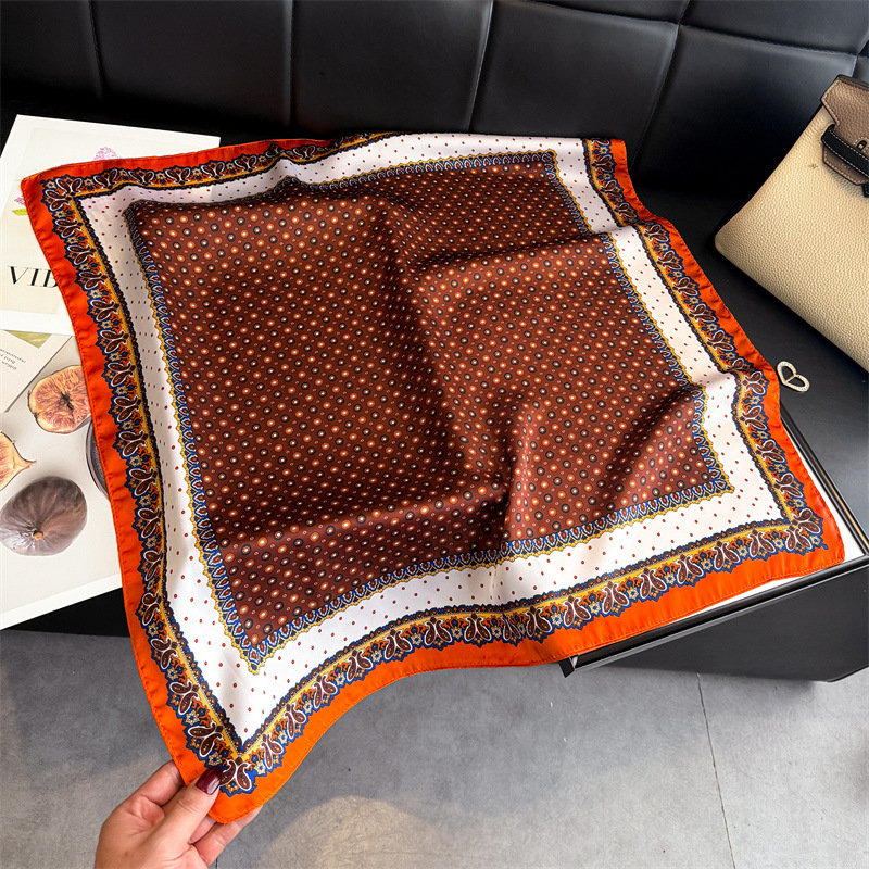 New Design Dot Paisley Print S - Scarf Silk Square ulasan dan harga