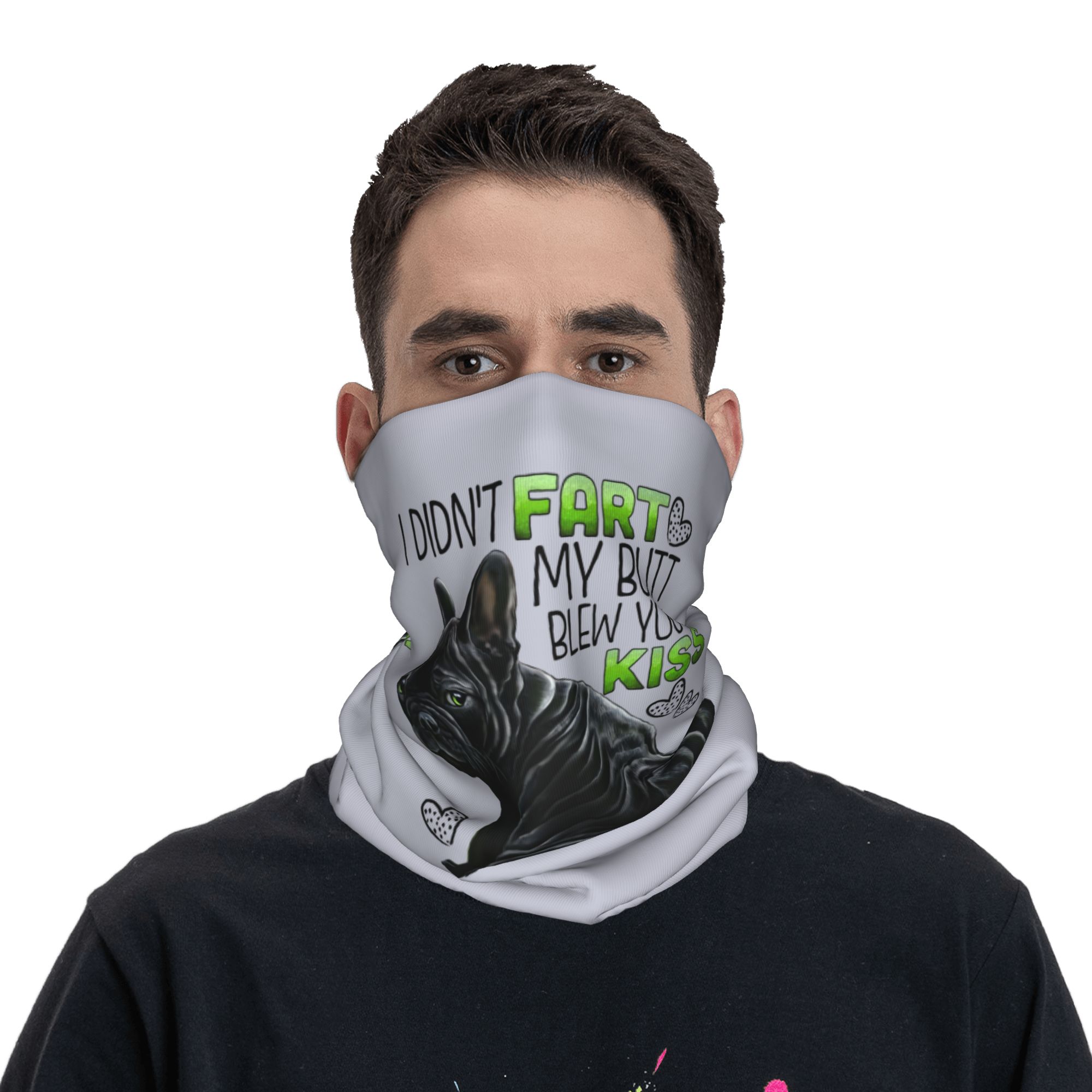 Custom Cute French Bulldog Win - Neck Warmer Tube ulasan dan harga