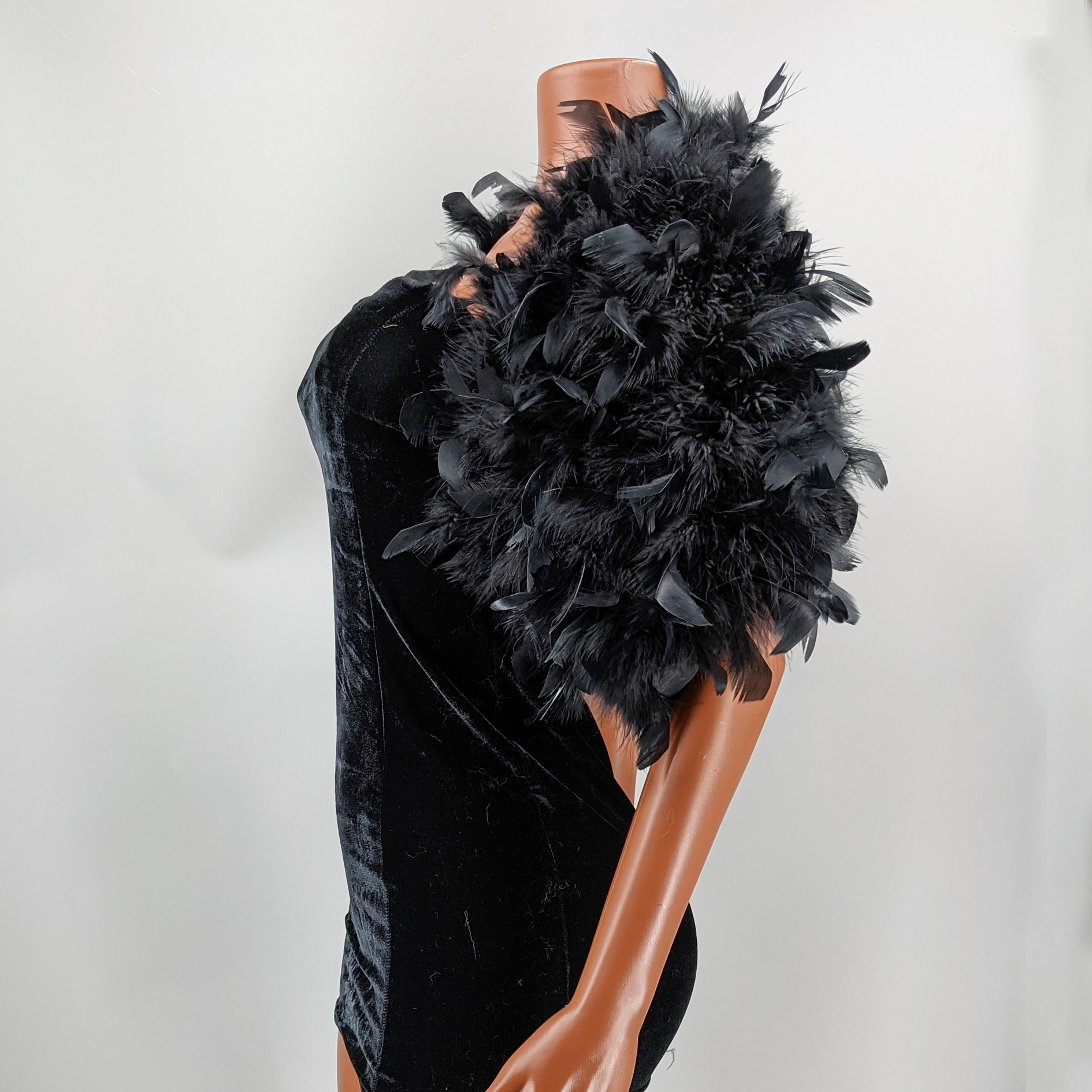 Black Feather Shawl for Women  - Stole Wedding Shawl ulasan dan harga