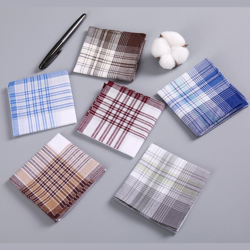 12Pcs Men's Pure Cotton Handke - Handkerchief Cotton Men ulasan dan harga