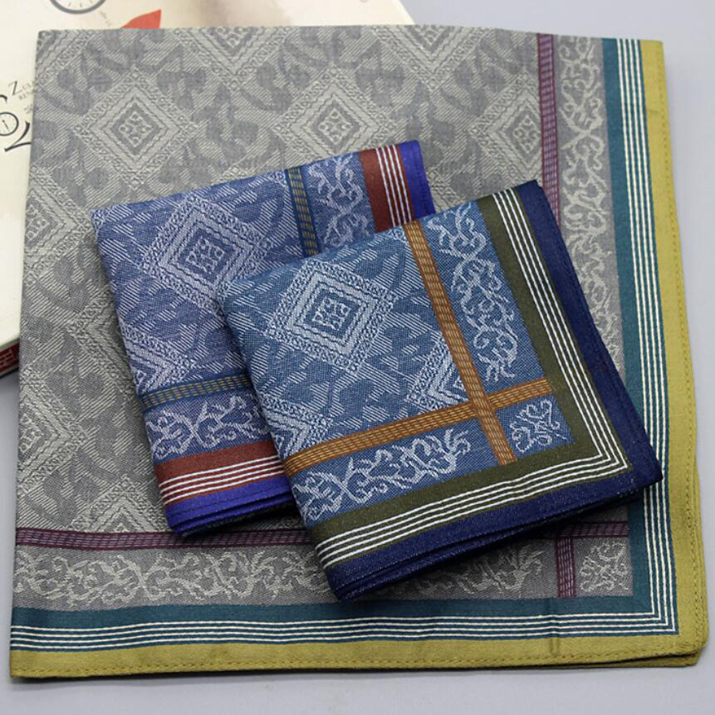 3pcs Mens Plaid Wedding Handke - Handkerchief Cotton Men ulasan dan harga