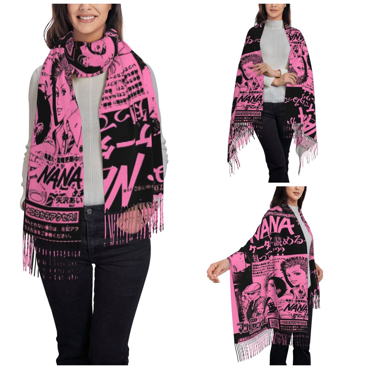 Women's Scarf with Tassel Nana - Pashmina Wrap Large ulasan dan harga