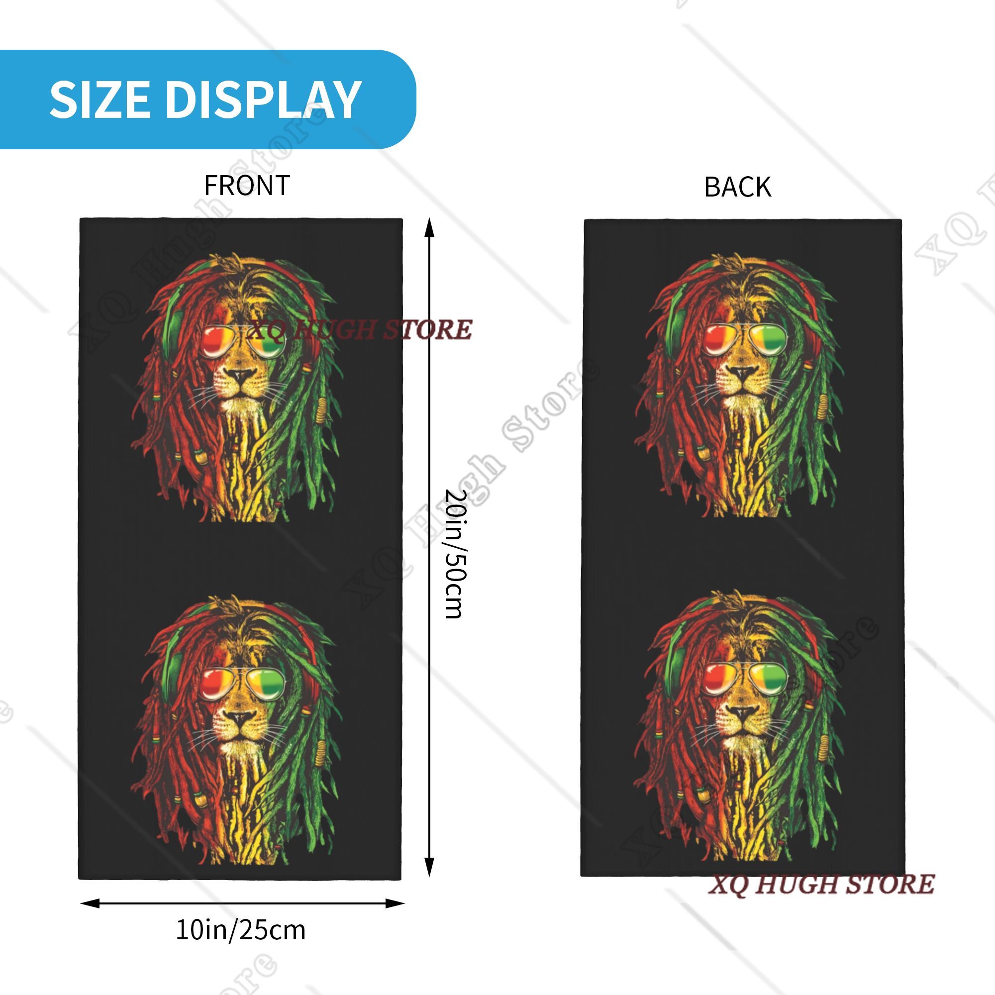 Rasta Reggae Lion Sunglass Art - Neck Warmer Tube ulasan dan harga