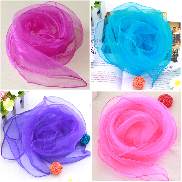 1pc 60x60cm Candy Colors Sheer - Ascot Neck Scarf ulasan dan harga