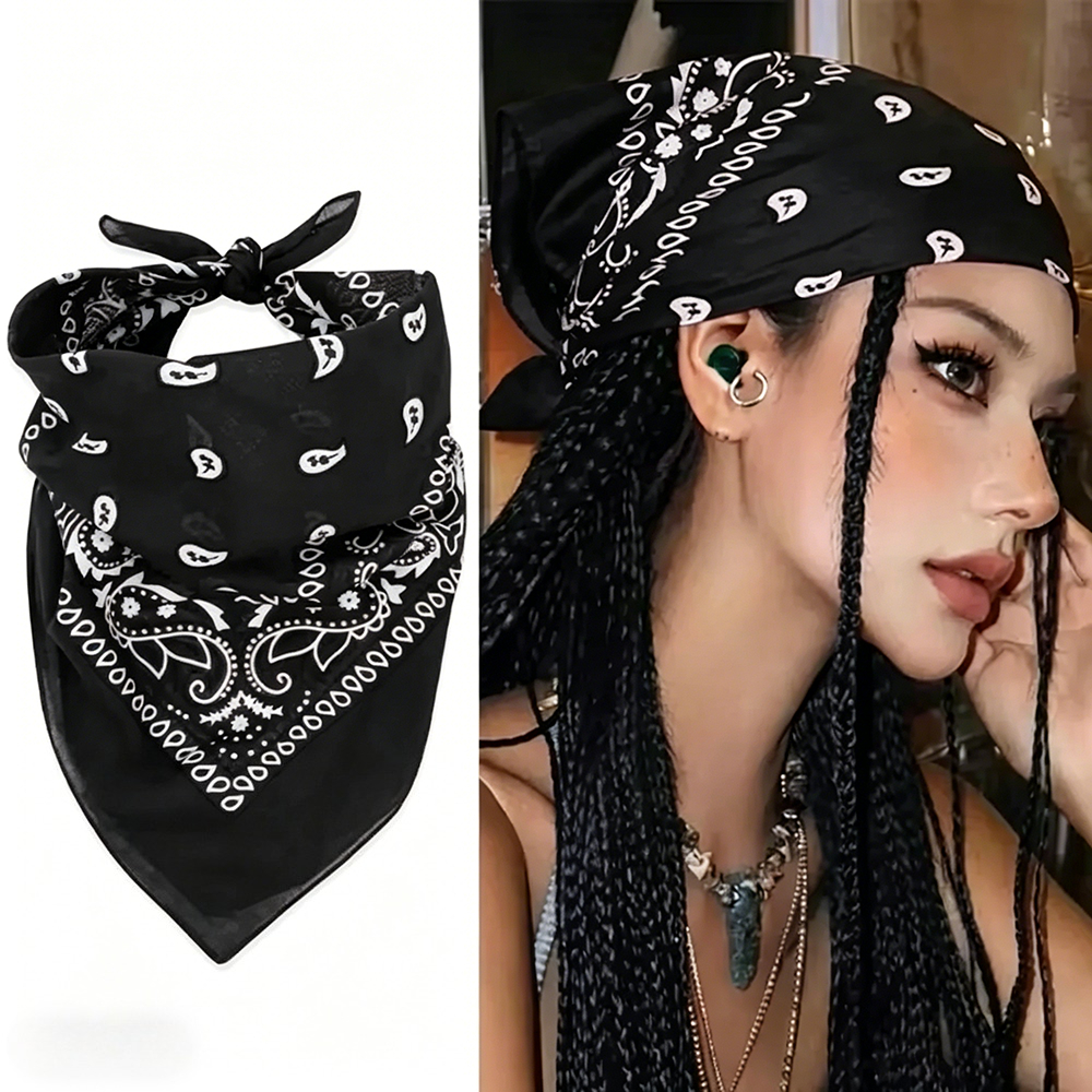 Hip Hop Wine Red Square Hair S - Ascot Neck Scarf ulasan dan harga