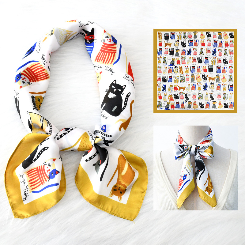 Luxury Silk Square Scarf Women - Scarf Silk Square ulasan dan harga