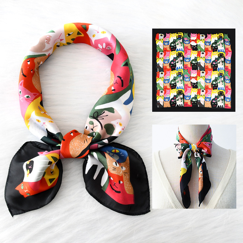 Luxury Silk Square Scarf Women - Scarf Silk Square ulasan dan harga
