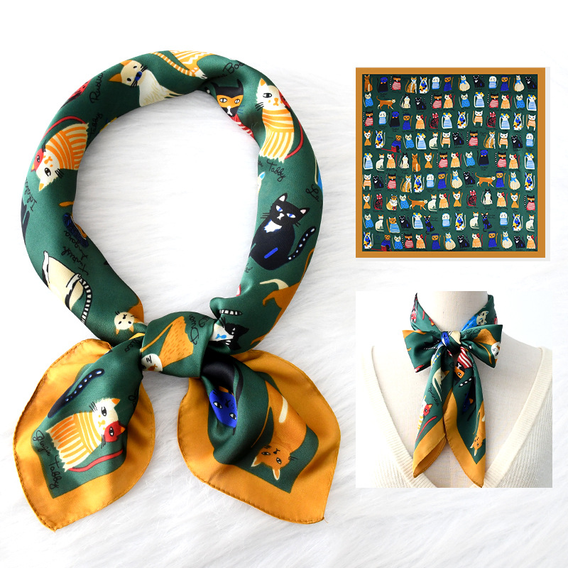 Luxury Silk Square Scarf Women - Scarf Silk Square ulasan dan harga