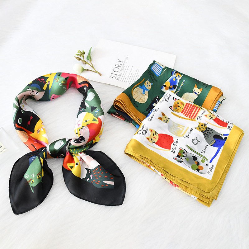 Luxury Silk Square Scarf Women - Scarf Silk Square ulasan dan harga