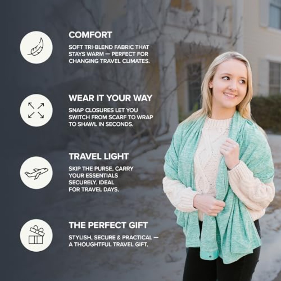 Infinity Travel Scarf Loop wit - Infinity Scarf Knit ulasan dan harga