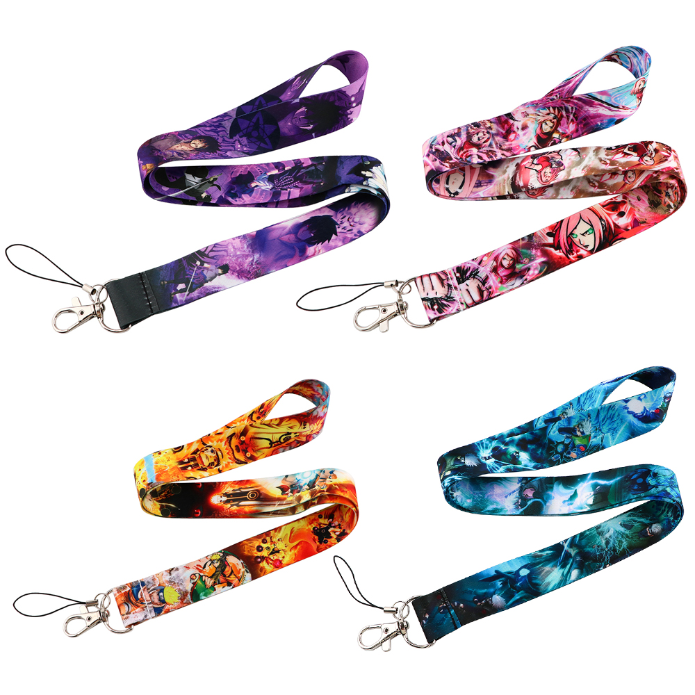Japanese Anime Red Clouds Busi - Lanyard Badge Holder ulasan dan harga