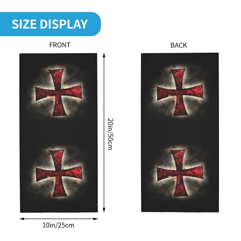 Custom Knights Templar Flag Ba - Neck Warmer Tube ulasan dan harga
