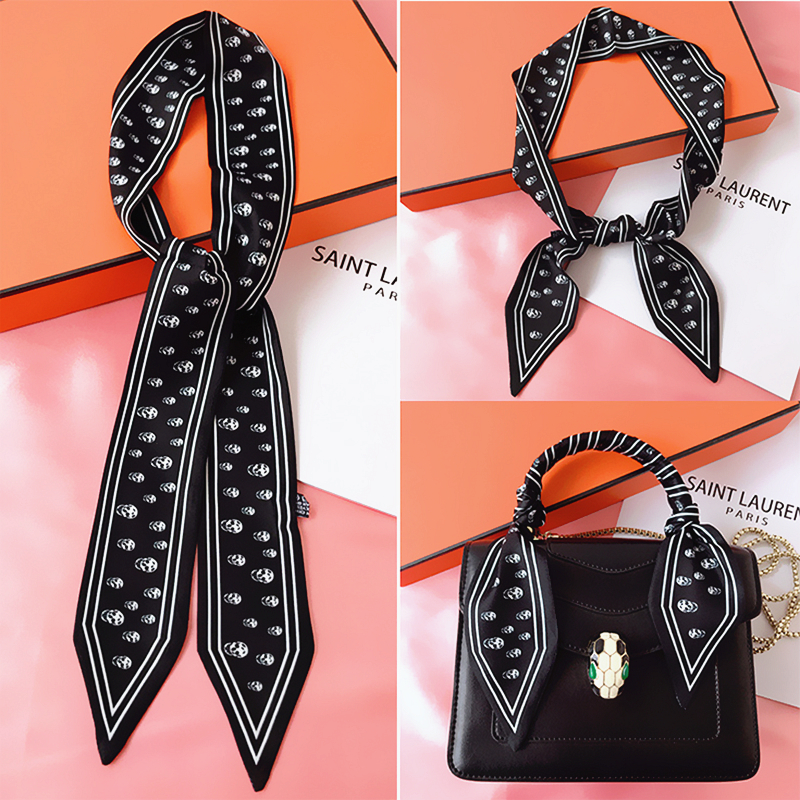 115cm Tied bag Handle silk sca - Silk Tie Striped ulasan dan harga